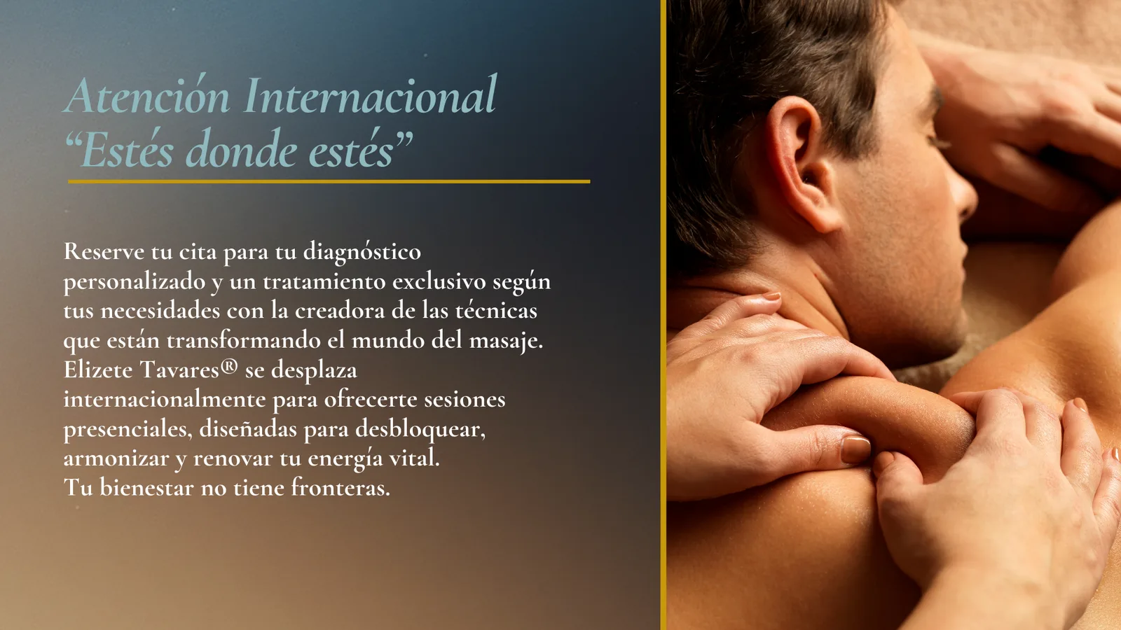 Atención Internacional: Elizete Tavares se desplaza donde estés